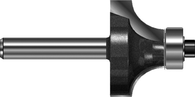 Projahn Abrundfräser mit Kugellager D 28,7  mm, L 46,5 mm, L2 14,5 mm