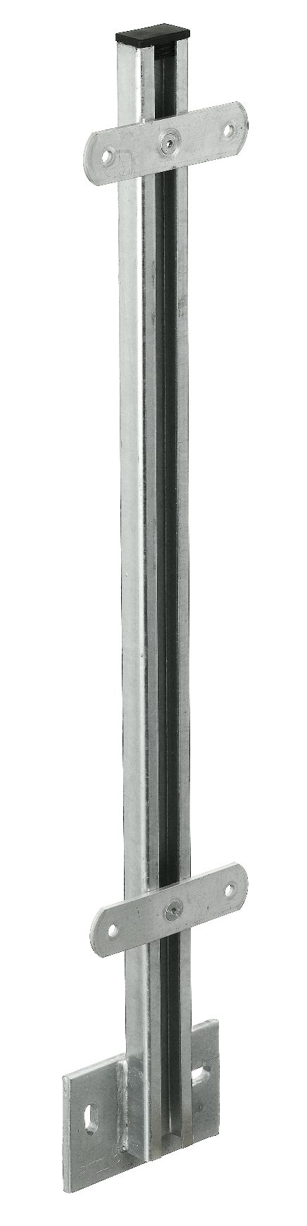PITZL Geländerstützen C-Profil, Höhe 1000 mm, incl. zwei Alu-Durchgangslaschen und Kunststoffkappe,