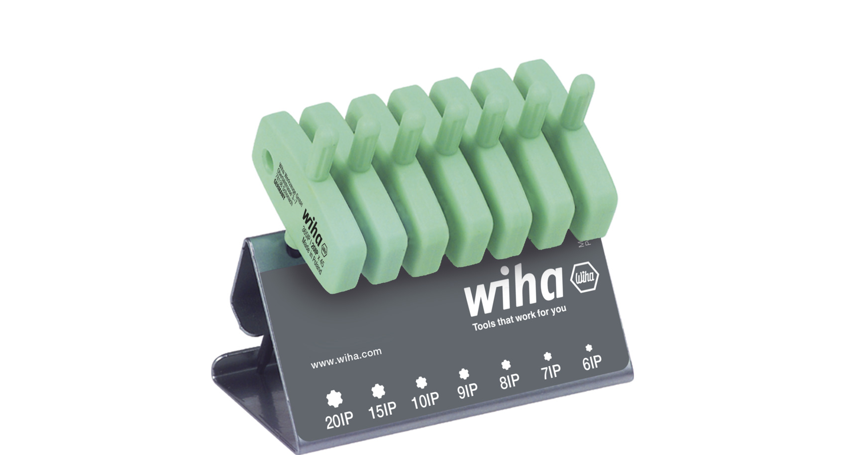 Wiha Stiftschlüssel mit Schlüsselgriff Set TORX PLUS® 8-tlg. schwarzoxidiert inkl. Werkbankständer