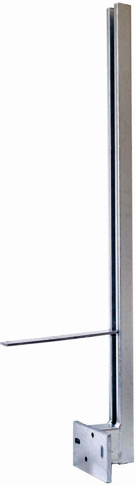PITZL Balkonsäule BSP, C-Profil 50x40x3 mm, Höhe 1200 mm "CE", zum Andübeln mit verschweißter Kröpfu