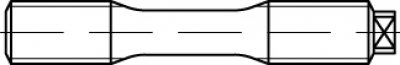 DIN 2510 - Stahl 1.7709 - LM 20 x 110 mit je 2 Muttern 1.7218 (1.7258)