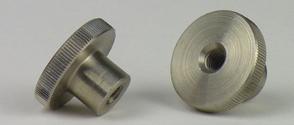 DIN  466 Edelstahl 1.4305 Rändelmuttern, hohe Form M 6