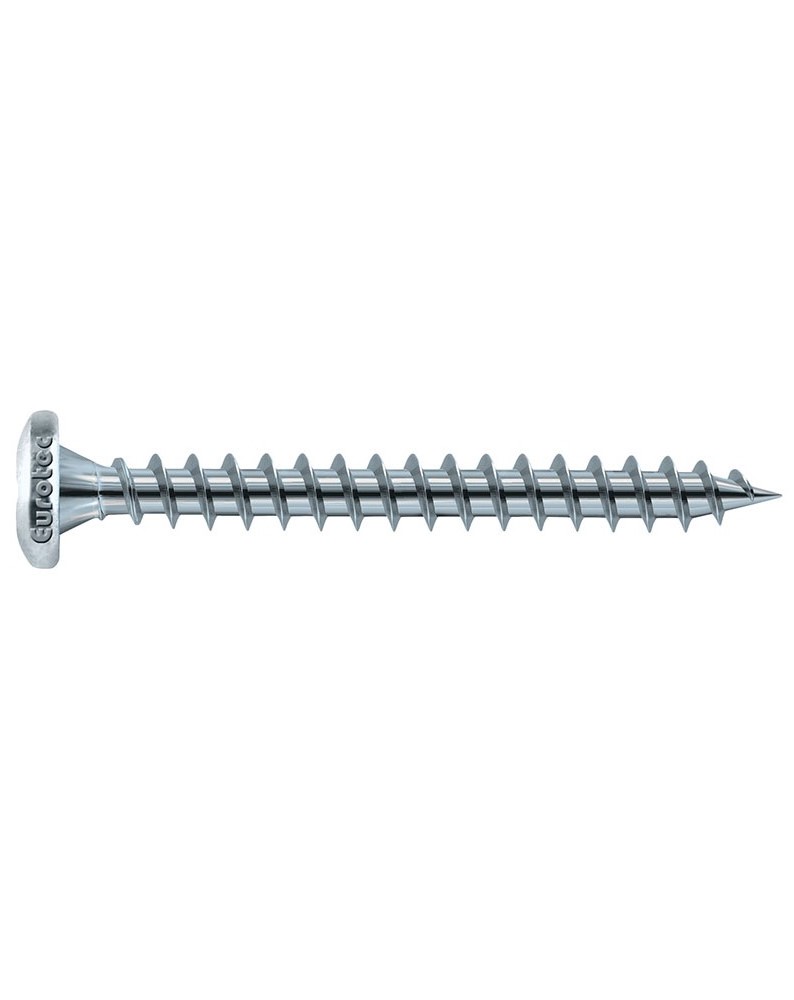 Eurotec Spanplattenschraube - Stahl weiß verzinkt - 4,5x45 mm - PanHead TX25 - Vollgewinde