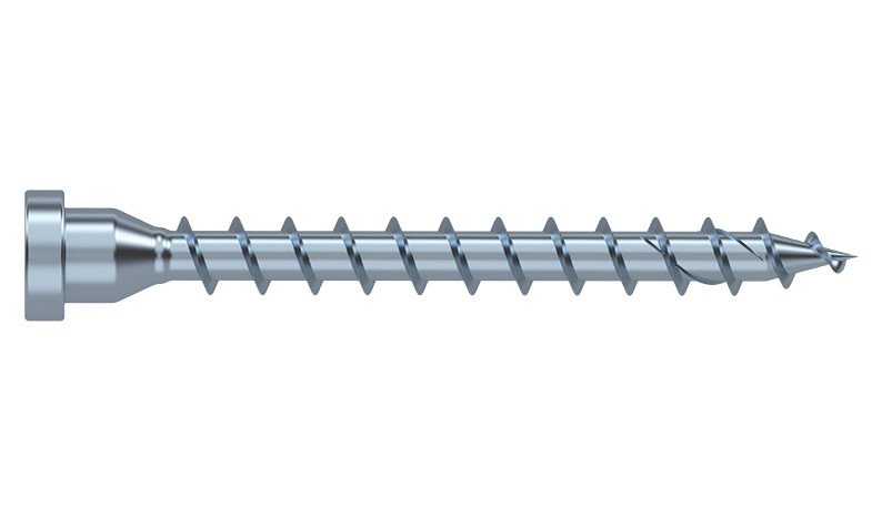 Eurotec Winkelbeschlagschraube Strong - Stahl weiß verzinkt - 8x60 mm - TX40